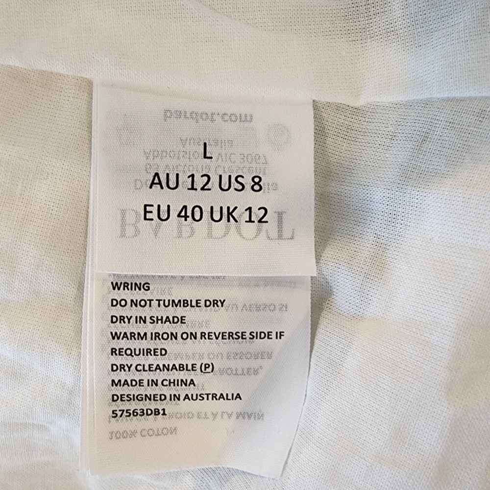 BARDOT by REVOLVE SOPHIA EYELET FABRIC OFF SHOULDERS MINO DRESS FULL LINED LARGE - Picture 6 of 14